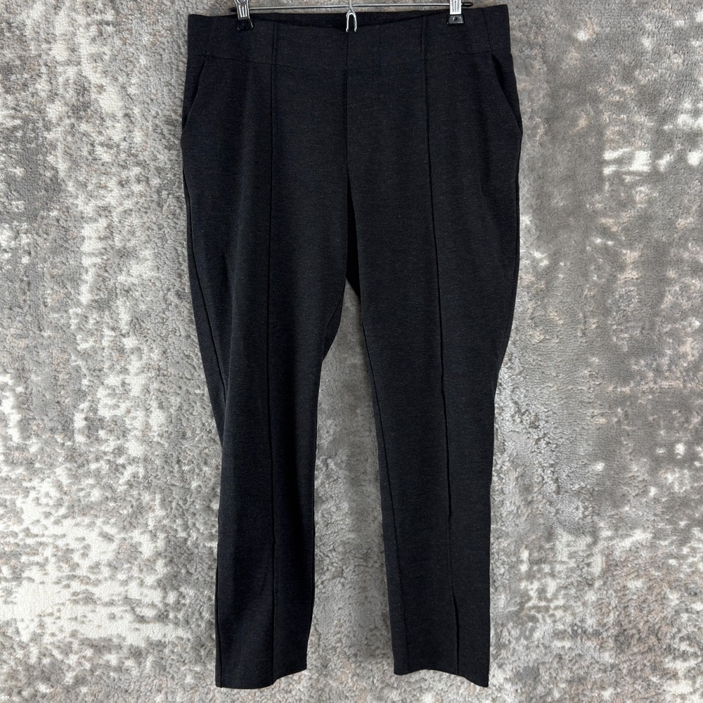 Garnet Hill Size M Wool Blend Stretch Legging Pants Black Pull‎ On Casual
